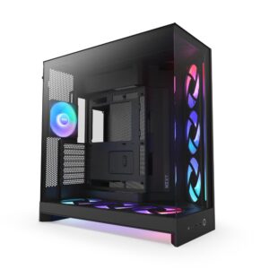NZXT H9 Flow RGB+ 2025 Tårn ATX Ingen strømforsyning Sort