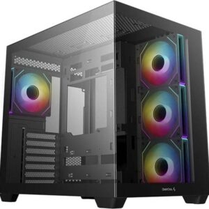 [AI generated title] Deepcool Cg530 Gaming Kabinet Med Rgb Belysning