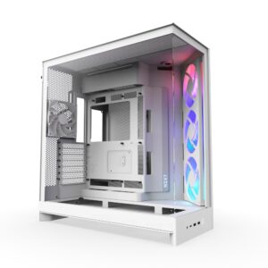 NZXT H9 Flow RGB 2025 Tårn ATX Ingen strømforsyning Hvid