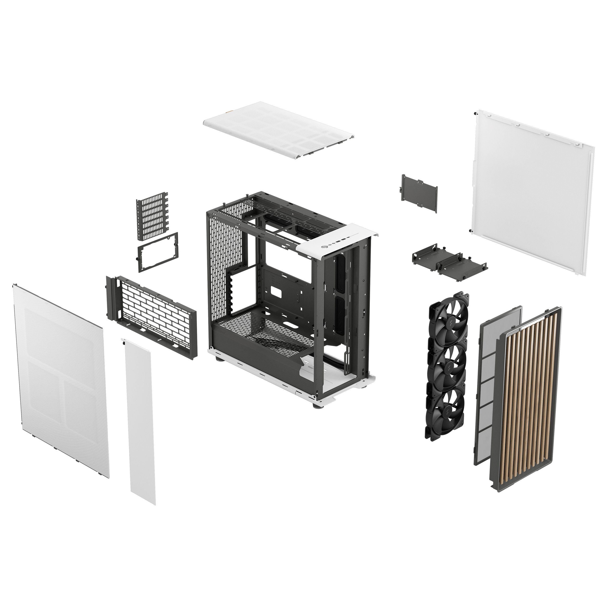 Fractal Design North XL Tårn Udvidet ATX Ingen strømforsyning Mesh Hvid - Image 12