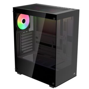 AeroCool Pivot-G-BK-v3 Tårn ATX Ingen Strømforsyning Sort