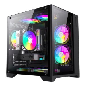 GameMax Infinity Mini BK Tower FlexATX Sort Transparent