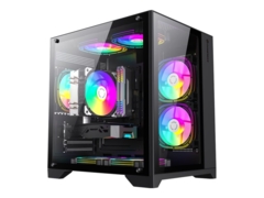 GameMax Infinity Mini BK Tower FlexATX Sort Transparent - Image 3